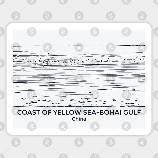 Coast of Yellow Sea-Bohai Gulf - China Magnet by Lakeric